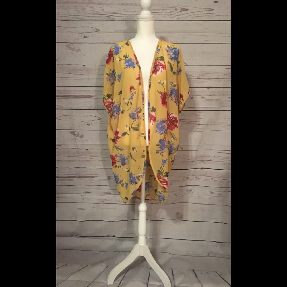 Sheer Floral Kimono
